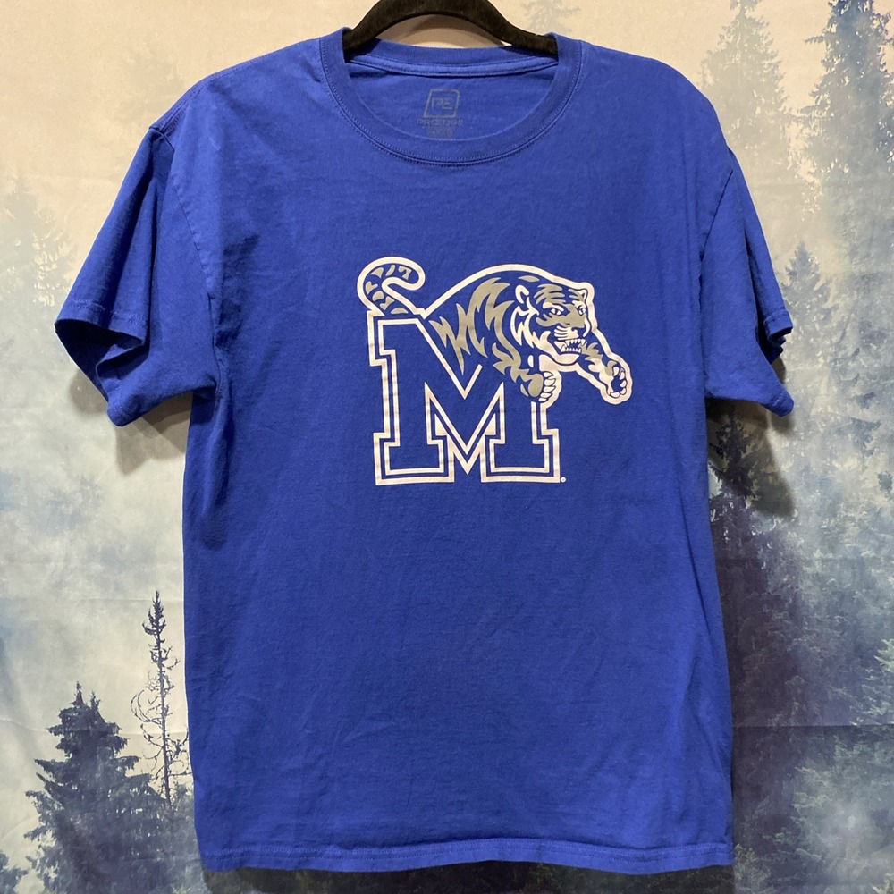 ProEdge Memphis Tigers NCAA T-Shirt Mens Medium Blue University of Memphis Tee